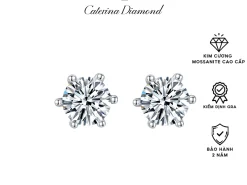 Khuyên tai nữ kim cương Moissanite 0,5 Carat Caterina Diamond Classic Six-Claw DE016