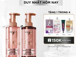Bộ đôi dầu gội xả ngăn ngừa & giảm gãy rụng tóc, giúp tóc chắc khỏe hơn L’oreal Paris Elseve Full Resist 440ml